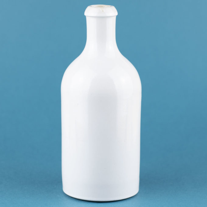 Steinzeugflasche Weiß